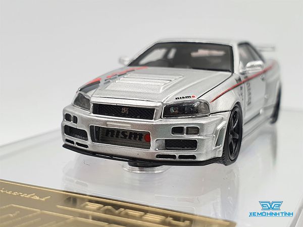 Xe Mô Hình Nismo R34 GT-R R-tune 1:64 Ignition Model (Bạc)