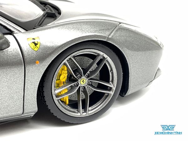 XE MÔ HÌNH FERRARI 488 GTB 1:18 BBURAGO SIGTATURE SERIES (XÁM)