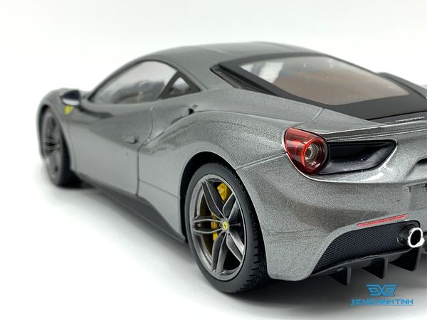 Xe Mô Hình Ferrari 488 Gtb 1:18 Bburago Sigtature Series (Xám)