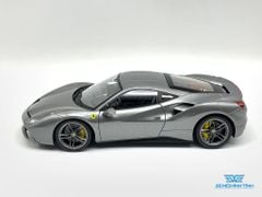 Xe Mô Hình Ferrari 488 Gtb 1:18 Bburago Sigtature Series (Xám)