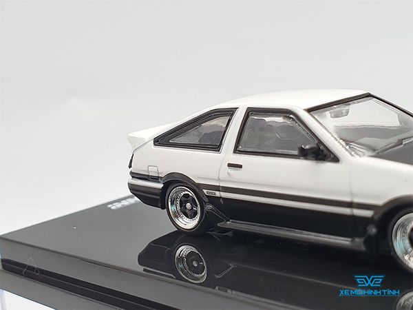 Xe Mô Hình Toyota Sprinter Trueno AE86 White/Black With Extra Wheels Japan Specil Edition 1:64 Inno Model (Trắng)