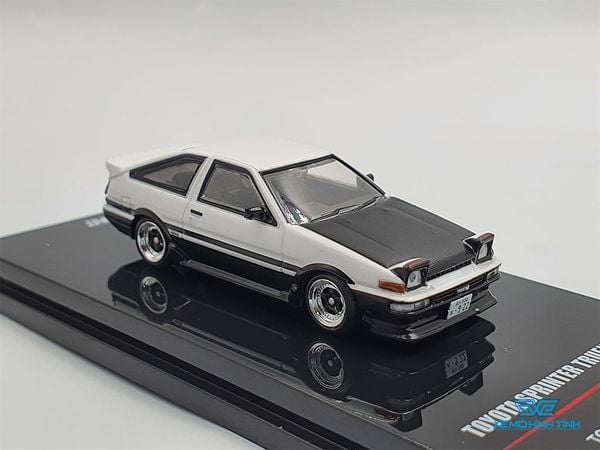 Xe Mô Hình Toyota Sprinter Trueno AE86 White/Black With Extra Wheels Japan Specil Edition 1:64 Inno Model (Trắng)