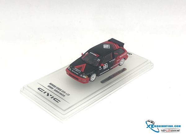 Xe Mô Hình Honda Civic EF9 #77 Advan - Kanjo Racer Singapore Special Edition 1:64 Inno Model ( Đỏ #77 )