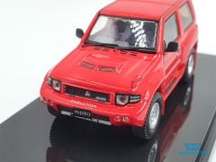 Xe Mô Hình Mitsubishi Pajero Evolution White With Extra Wheels 1:64 Inno Model (Đỏ)