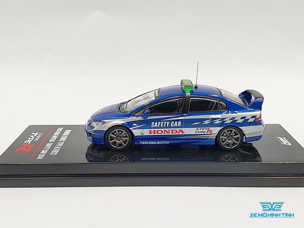 Xe Mô Hình Honda Civic Type-r FD2 Twin Ring Motegl Safety Car 2014 1:64 Inno Models (Xanh)