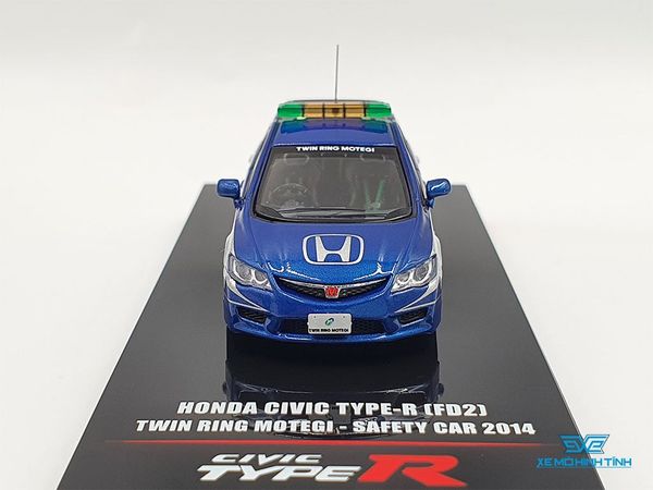 Xe Mô Hình Honda Civic Type-r FD2 Twin Ring Motegl Safety Car 2014 1:64 Inno Models (Xanh)