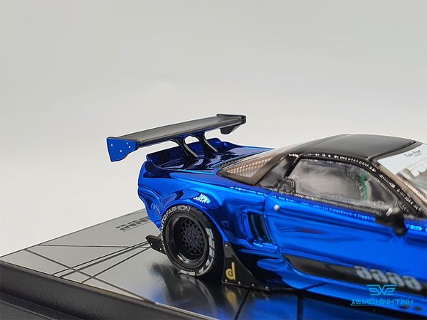 Xe Mô Hình Honda NSX (NA) Rocket Bunny V2 Aero Chrome Blue 1:64 Inno Model (Xanh)