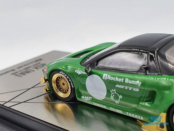 Xe Mô Hình Honda NSX (NA) Rocket Bunny V2 AERO 1:64 Inno Model ( Xanh Lá )