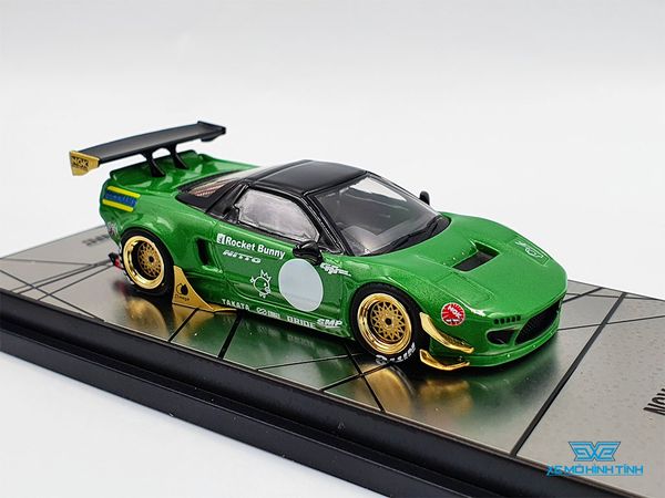 Xe Mô Hình Honda NSX (NA) Rocket Bunny V2 AERO 1:64 Inno Model ( Xanh Lá )