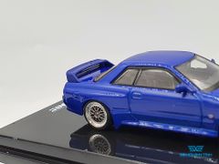 Xe Mô Hình Nissan Skyline GT-R (R32) With Extra Wheels And Extra Decals 1:64 Inno Model ( Xanh Dương )