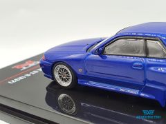 Xe Mô Hình Nissan Skyline GT-R (R32) With Extra Wheels And Extra Decals 1:64 Inno Model ( Xanh Dương )