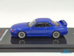 Xe Mô Hình Nissan Skyline GT-R (R32) With Extra Wheels And Extra Decals 1:64 Inno Model ( Xanh Dương )