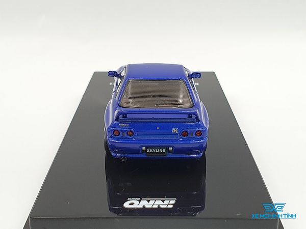 Xe Mô Hình Nissan Skyline GT-R (R32) With Extra Wheels And Extra Decals 1:64 Inno Model ( Xanh Dương )