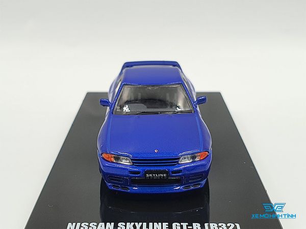 Xe Mô Hình Nissan Skyline GT-R (R32) With Extra Wheels And Extra Decals 1:64 Inno Model ( Xanh Dương )