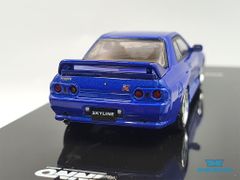 Xe Mô Hình Nissan Skyline GT-R (R32) With Extra Wheels And Extra Decals 1:64 Inno Model ( Xanh Dương )