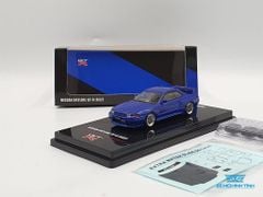 Xe Mô Hình Nissan Skyline GT-R (R32) With Extra Wheels And Extra Decals 1:64 Inno Model ( Xanh Dương )