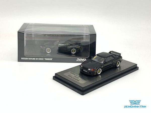 Xe Mô Hình Nissan Skyline GT-R R32 Pandem 1:64 Inno Model ( Đen )