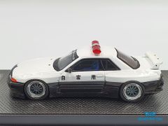 Xe Mô Hình Nissan Skyline GT-R (R32) Pandem / Rocket Bunny Japan Police Livery Drift Car 1:64 Inno Model ( Trắng Đen )