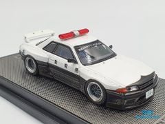 Xe Mô Hình Nissan Skyline GT-R (R32) Pandem / Rocket Bunny Japan Police Livery Drift Car 1:64 Inno Model ( Trắng Đen )