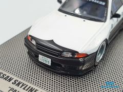 Xe Mô Hình Nissan Skyline GT-R (R32) Pandem / Rocket Bunny Japan Police Livery Drift Car 1:64 Inno Model ( Trắng Đen )