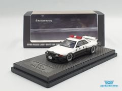 Xe Mô Hình Nissan Skyline GT-R (R32) Pandem / Rocket Bunny Japan Police Livery Drift Car 1:64 Inno Model ( Trắng Đen )