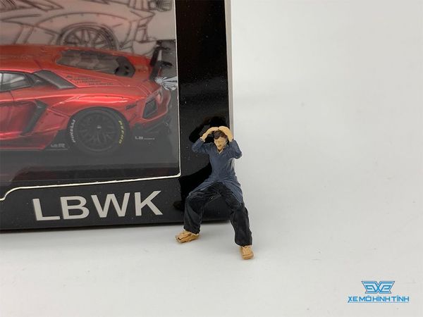 Xe Mô Hình Lamborghini Aventador LB 2.0 kèm Figure 1:64 Liberty Walk ( Đỏ )