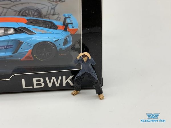 Xe Mô Hình Lamborghini Aventador LB 2.0 kèm Figure 1:64 Liberty Walk ( Gulf )