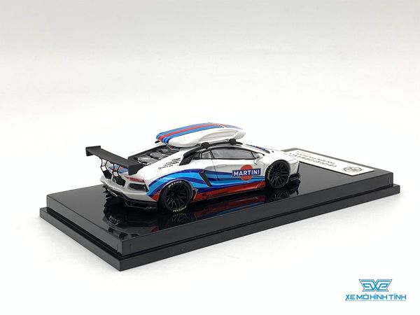 Xe Mô Hình Lamborghini Aventador LB 1.0 Có Mui 1:64 JEC ( Martini )