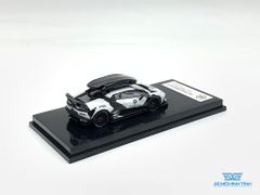 Xe Mô Hình Lamborghini LB Huracan LeoVegas Kèm Mui 1:64 JEC ( Trắng Tem LeoVegas )