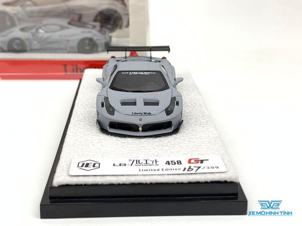 Xe Mô Hình LB Ferrari 458 GT 1:64 JEC ( Xám Nhám )