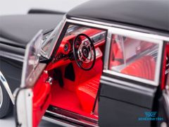 Xe Mô Hình Mercedes-Benz Pullman MB 600 1:18 Kengfai (Đen Nội Thất Đỏ)