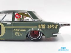 Xe Mô Hình Datsun 510 Pro Street OG Green 1:64 Kaido House/ MIniGT (Xanh)