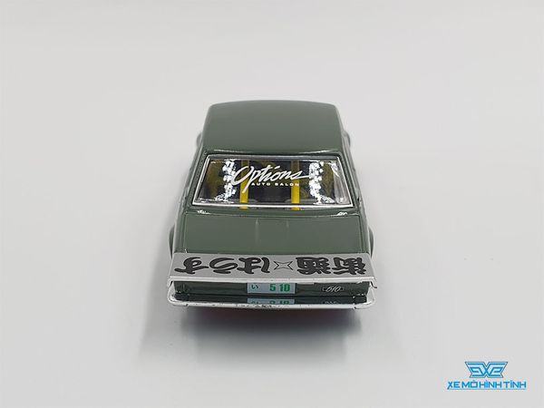 Xe Mô Hình Datsun 510 Pro Street OG Green 1:64 Kaido House/ MIniGT (Xanh)