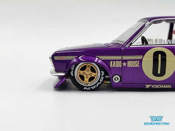 Xe Mô Hình Datsun 510 Pro Street OG Green 1:64 KAIDO HOUSE/ MiniGT (Tím)