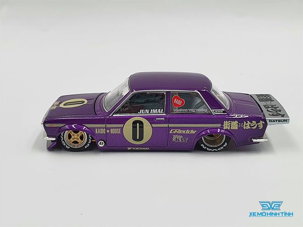 Xe Mô Hình Datsun 510 Pro Street OG Green 1:64 KAIDO HOUSE/ MiniGT (Tím)