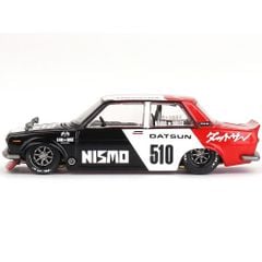 Xe Mô Hình Datsun Street 510 Racing V1 1:64 Kaido ( Đen / Trắng / Đỏ #510 )