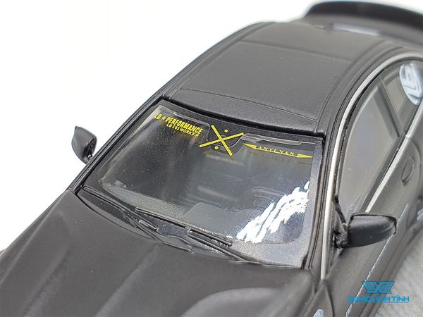 Xe Mô Hình Mercedes-Benz C63 Coupe Liberty Walk 1:64 Miniatures ( Đen )