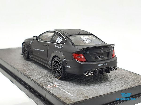 Xe Mô Hình Mercedes-Benz C63 Coupe Liberty Walk 1:64 Miniatures ( Đen )