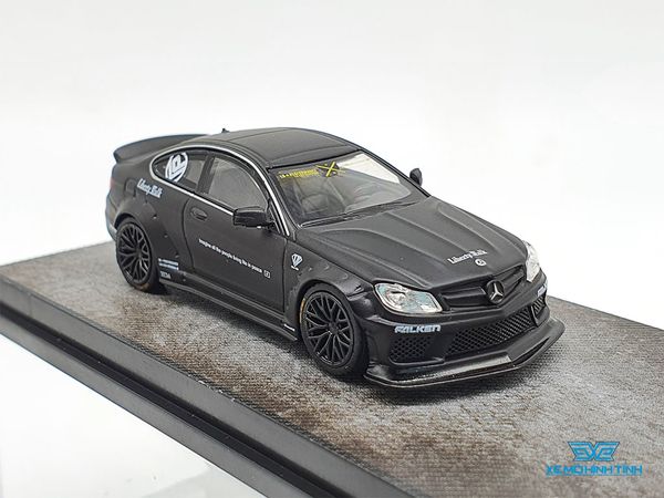 Xe Mô Hình Mercedes-Benz C63 Coupe Liberty Walk 1:64 Miniatures ( Đen )