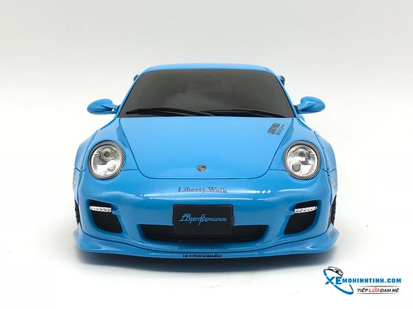 Xe Mô Hình Porsche 997 Liberty Walk 1:18 Gtspirit (Xanh)