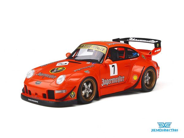 Xe Mô Hình Porsche RWB 993 Jagermeister 1:18 GT Spirit ( Đỏ )