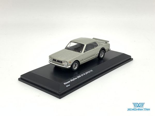 Xe Mô Hình Nissan Skyline 2000GT-R ( KPGC10 ) 1:64 Kyosho ( Bạc )