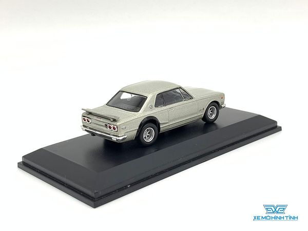 Xe Mô Hình Nissan Skyline 2000GT-R ( KPGC10 ) 1:64 Kyosho ( Bạc )