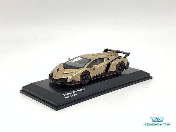 Xe Mô Hình Lamborghini Veneno Mui Cứng 1:64 Kyosho ( Gold )