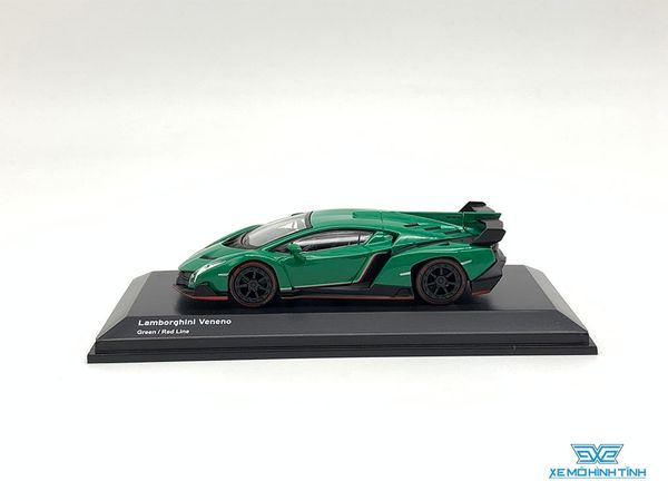 Xe Mô Hình Lamborghini Veneno Mui Cứng 1:64 Kyosho ( Xanh Lá )