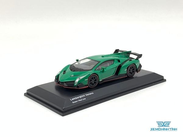 Xe Mô Hình Lamborghini Veneno Mui Cứng 1:64 Kyosho ( Xanh Lá )