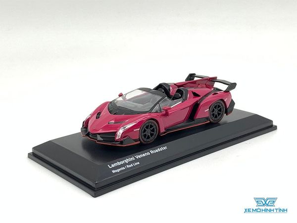 Xe Mô Hình Lamborghini Veneno Roadster 1:64 Kyosho ( Hồng )