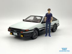 Xe Mô Hình Toyota Sprinter Trueno AE86 With Figure 1:18 Kyosho ( Trắng + Figure )