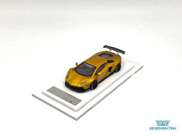 Xe Mô Hình LB-Performance Lamborghini Aventador Limited 999pcs 1:64 Liberty Walks ( Vàng )