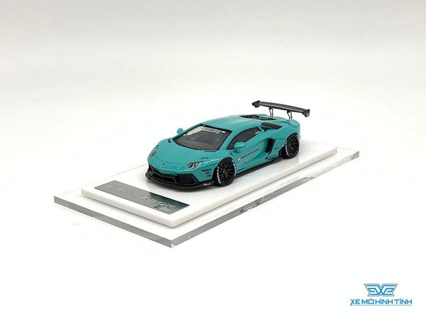 Xe Mô Hình LB-Performance Lamborghini Aventador Limited 999pcs 1:64 Liberty Walks ( Xanh Min )